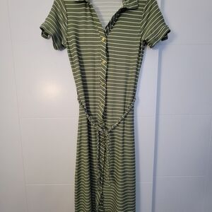 Green Striped Dress
